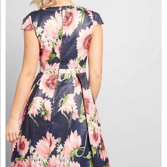 ModCloth Personal Boldness Fit and Flare Dress - Picture 2 of 3